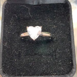 Sterling silver band CZ stoned Ring